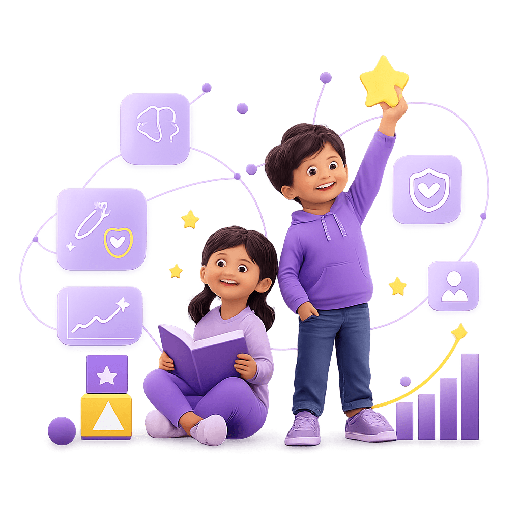 Children learning and growing