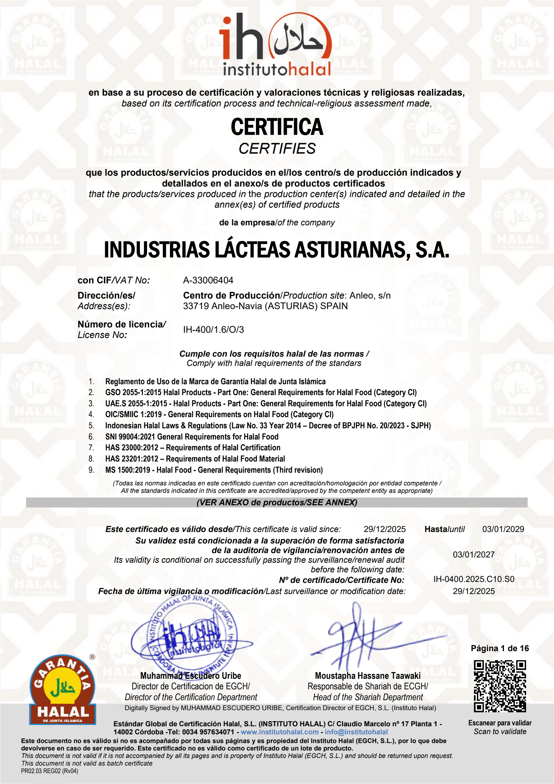 Halal Certificate